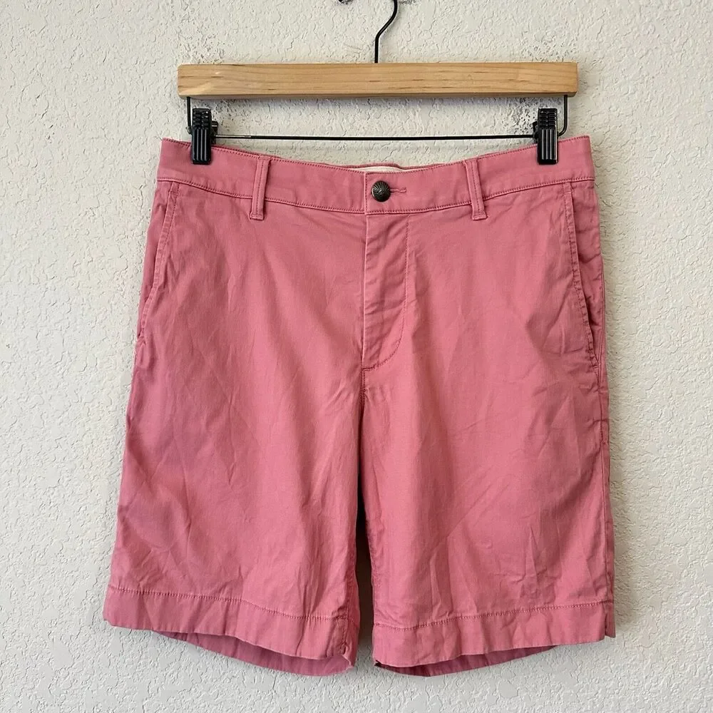 FAHERTY Island Life Shorts Dusty Rose Stretch Chino Performance Preppy